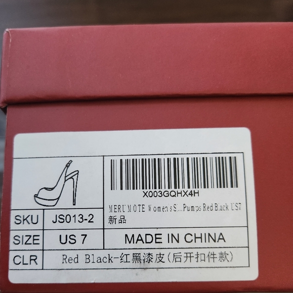 MERUMOTE Women's Slingback Shoes Peep Toe Platforms 6 Inch Heels Size 7 NWT - Picture 16 of 16